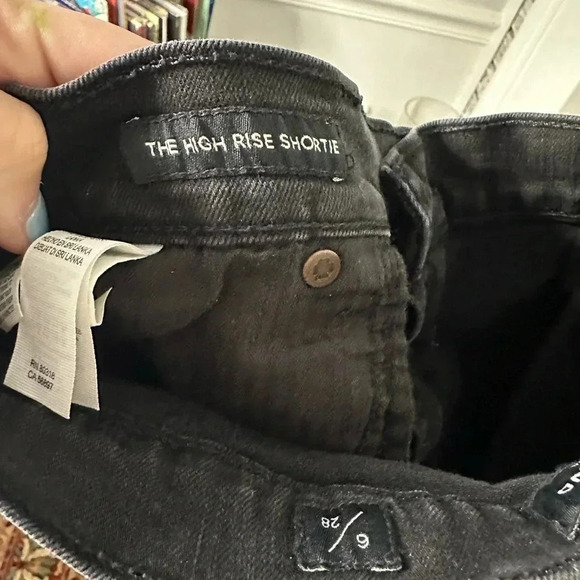 Lucky Brand size 6 the High Rise Shortie black denim short shorts - Picture 4 of 4